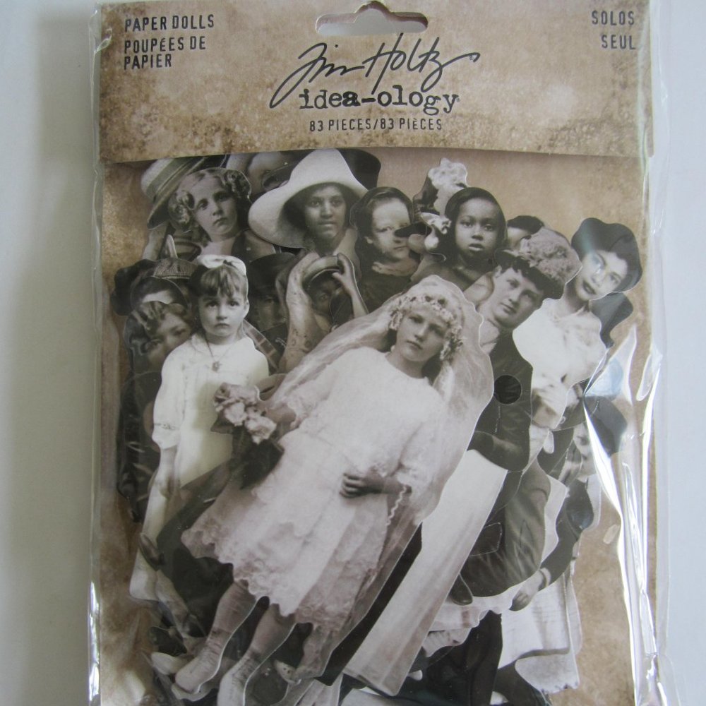 Tim Holtz Idea-ology 83 Pieces Paper Dolls Junk Journals DIY Crafts
